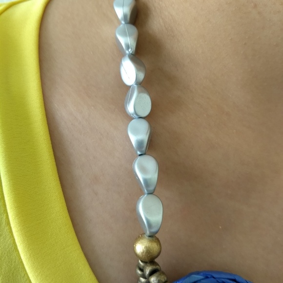 Handmade Natural Summer Statement Necklace - Picture 3 of 4